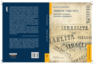„izraelita” (1866–1915) - Wydawnictwo Uniwersytetu Jagiellońskiego