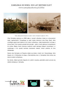 „Zamojska Od Nowa – 200 lat historii ulicy” w formacie pdf