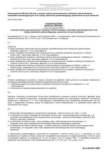Rozporządzenie Ministra Zdrowia z dnia 24 listopada 2004 r.