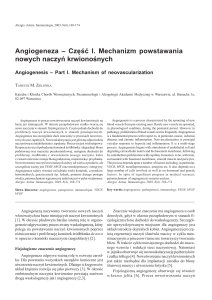 Angiogeneza – Część I. Mechanizm powstawania nowych naczyń