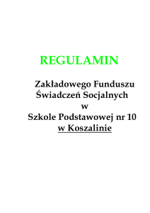 regulamin - Szkoła Podstawowa nr 10 w Koszalinie