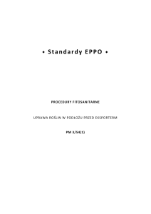 EPPO Standards - Państwowa Inspekcja Ochrony Roślin i