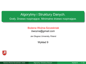 Algorytmy i Struktury Danych. - Grafy. Drzewo rozpinajace