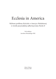Ecclesia in America - misjologia.uksw.edu.pl