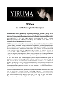 YIRUMA the world`s famous pianist and composer