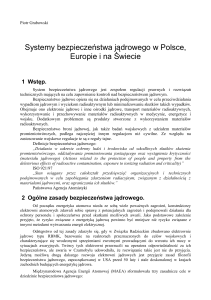 Systemy bezpieczeństwa jądrowego w Polsce, Europie i na Świecie