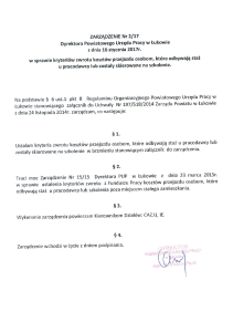 Zarządzenie Dyrektora PUP w Łukowie w sprawie kryteriów zwrotu