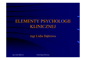 elementy psychologii klinicznej