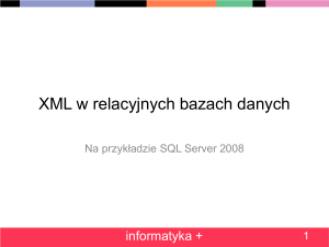 Klauzula FOR XML