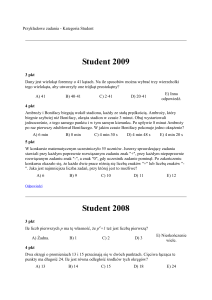 Przykładowe zadania - Kategoria Student