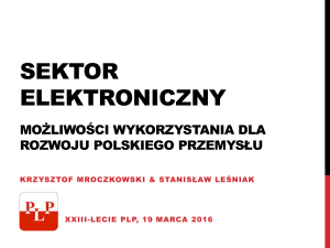 Sektor elektroniczny - Polskie Lobby Przemysłowe