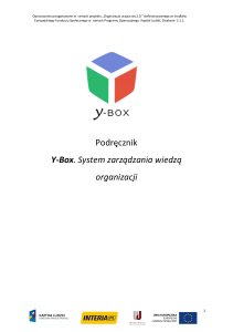 Podręcznik Y-Box. System zarządzania wiedzą