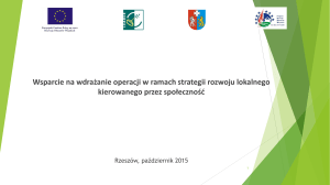 projekty grantowe - PROW 2014-2020