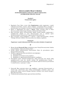 Regulamin pracy biura - Stobrawski Zielony Szlak