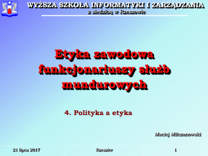 etyka - Wyższa Szkoła Informatyki i Zarządzania w Rzeszowie