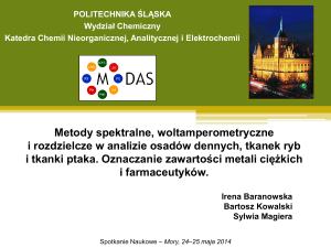 Mory, 25.05.2015 - Politechnika Śląska (Metody spektralne