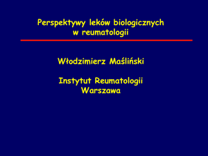 Patogeneza RZS 2009 – cytokiny jako cele terapeutyczne