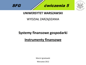 SFG ćwiczenia 5 Podział instrumentów finansowych Z