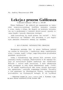 Lekcja z procesu Galileusza