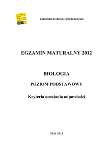 egzamin maturalny 2012 biologia
