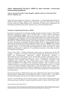 Wplyw implementacji dyrektywy MiFID DOC _2