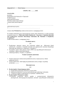 Załącznik Nr 2 Wzór Umowy - Schronisko dla Nieletnich w Chojnicach