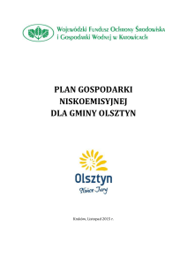 Plan Gospodarki Niskoemisyjnej dla Gminy Olsztyn