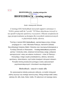 BIOFEEDBACK - trening mózgu - Zdrowie - jadamk