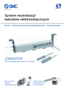 JONIZATOR System neutralizacji ładunków elektrostatycznych