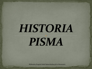 HISTORIA PISMA