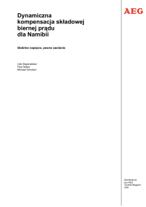 Dynamiczna kompensacja składowej biernej prądu dla Namibii