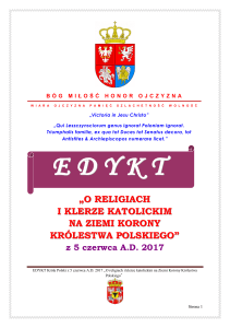o religiach i klerze katolickim na ziemi korony królestwa polskiego