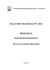 egzamin maturalny 2011 biologia