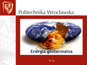 Odnawialne źródła energii Energia geotermalna