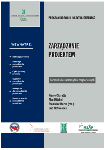 Zarządzanie projektem - Małopolska Szkoła Administracji Publicznej
