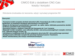 Moduł oprogramowania CIMCO Korzyści - mar
