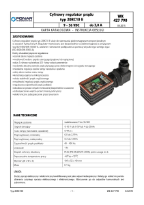 WK 427 790 Cyfrowy regulator prądu typ 20RC10 E