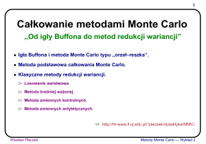 Całkowanie metodami Monte Carlo
