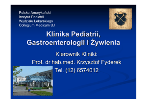 Klinika Pediatrii, Gastroenterologii i Żywienia