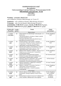 mikrobiologia weterynaryjna ii rok 2013 2014 ms-2