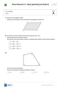 Praca klasowa nr 2 - figury geometryczne (klasa 6) 3.