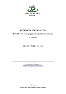 Elektromechanik - Czeladnik - Izba Rzemieślnicza w Kaliszu