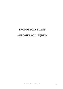 propozycja planu aglomeracji