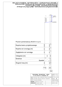 Poziom porównawczy 80,00 m npm Rzędna terenu projektowanego