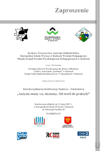Program konferencji - Staropolska Szkoła Wyższa w Kielcach