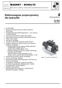 Elektromagnes proporcjonalny dla hydrauliki