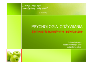 psychologia odżywiania - Instytut Psychologii
