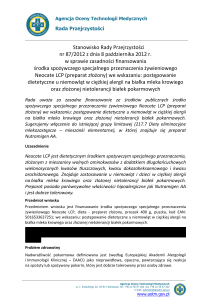 Stanowisko Rady Przejrzystości nr 87/2012 z dnia 8 października