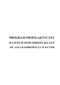 SZKOLNY PROGRAM PROFILAKTYKI - II Liceum Ogólnokształcące