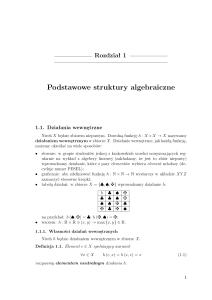 Podstawowe struktury algebraiczne